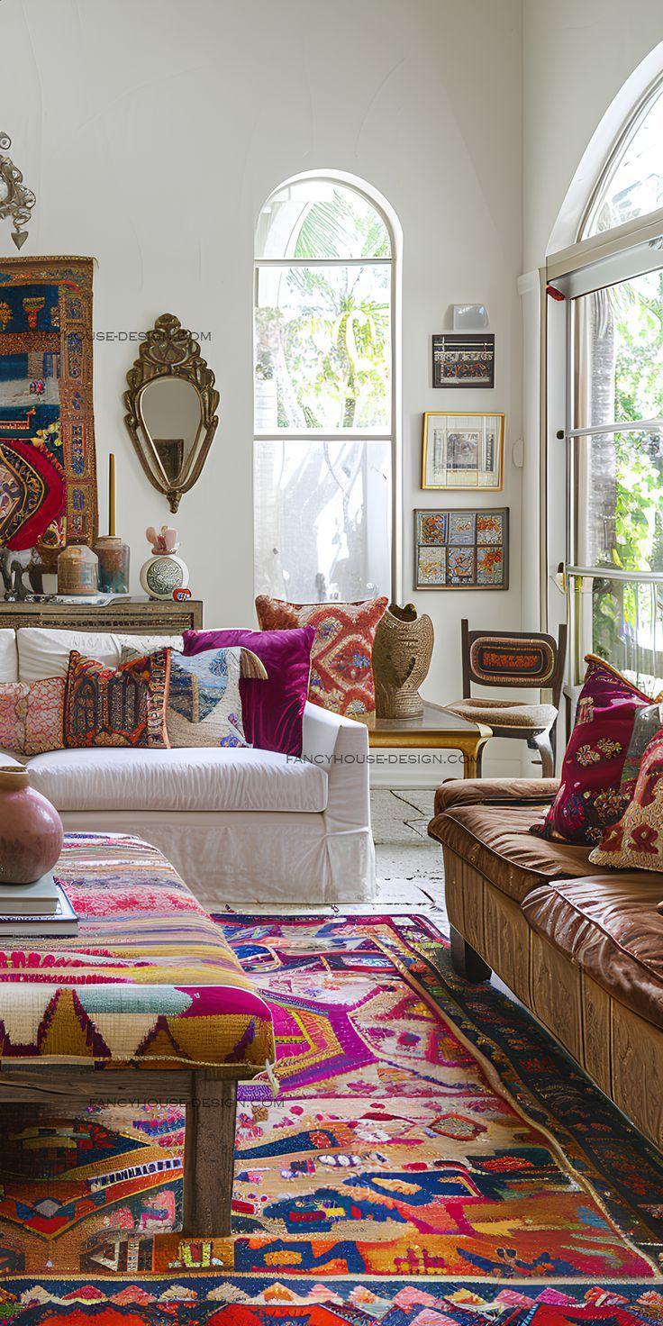 Incorporate global-inspired textiles to enhance cultural charm in ⁢your Boho Living Room