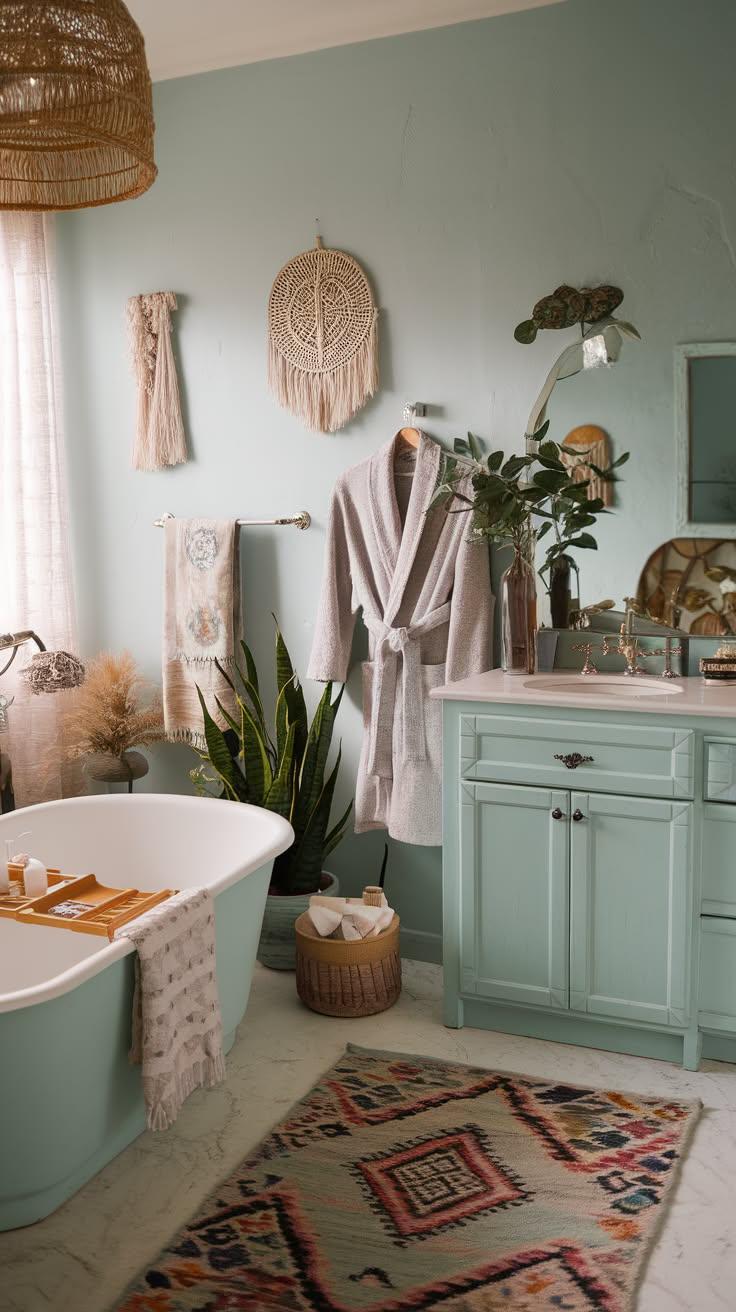 Incorporate ​soft textiles⁤ for‌ an ⁤inviting boho bathroom experience