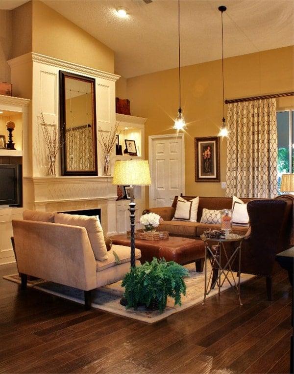 Warm and Inviting Living​ Room: Layer textures and colors for snug comfort