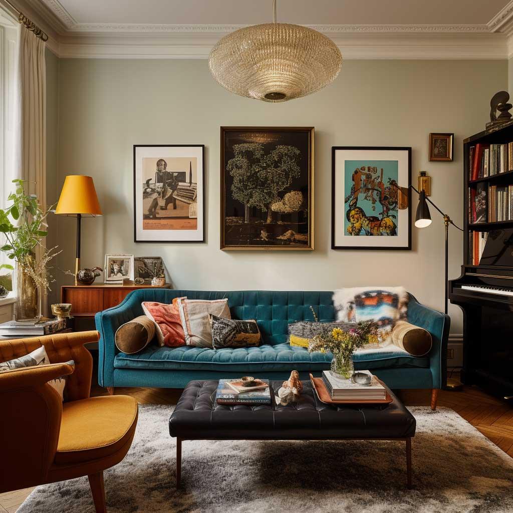 Select period-inspired lighting fixtures to complement your vintage ⁣living room style