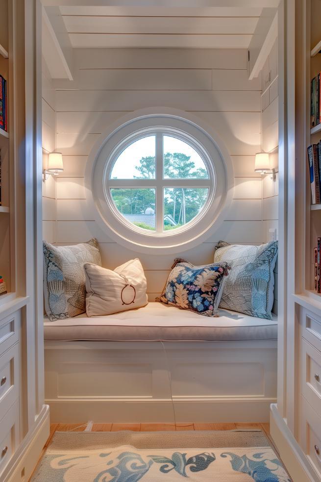 Create a cozy reading nook in your Chalet Bathroom