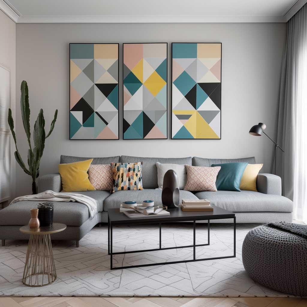 Introduce geometric patterns through⁣ rugs​ or wall ‍art in your Contemporary Living Room