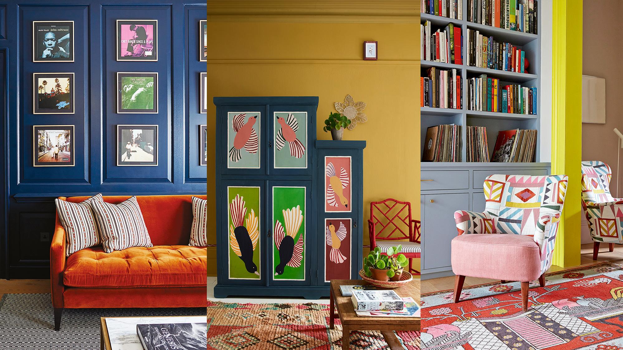 Colorful Living Room: Make a statement with bold hues⁢ and playful designs