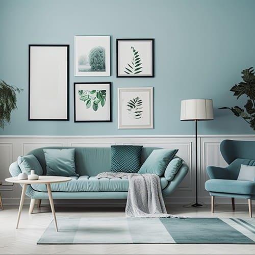 Choose a monochromatic color palette for a chic and cohesive Contemporary Living Room look