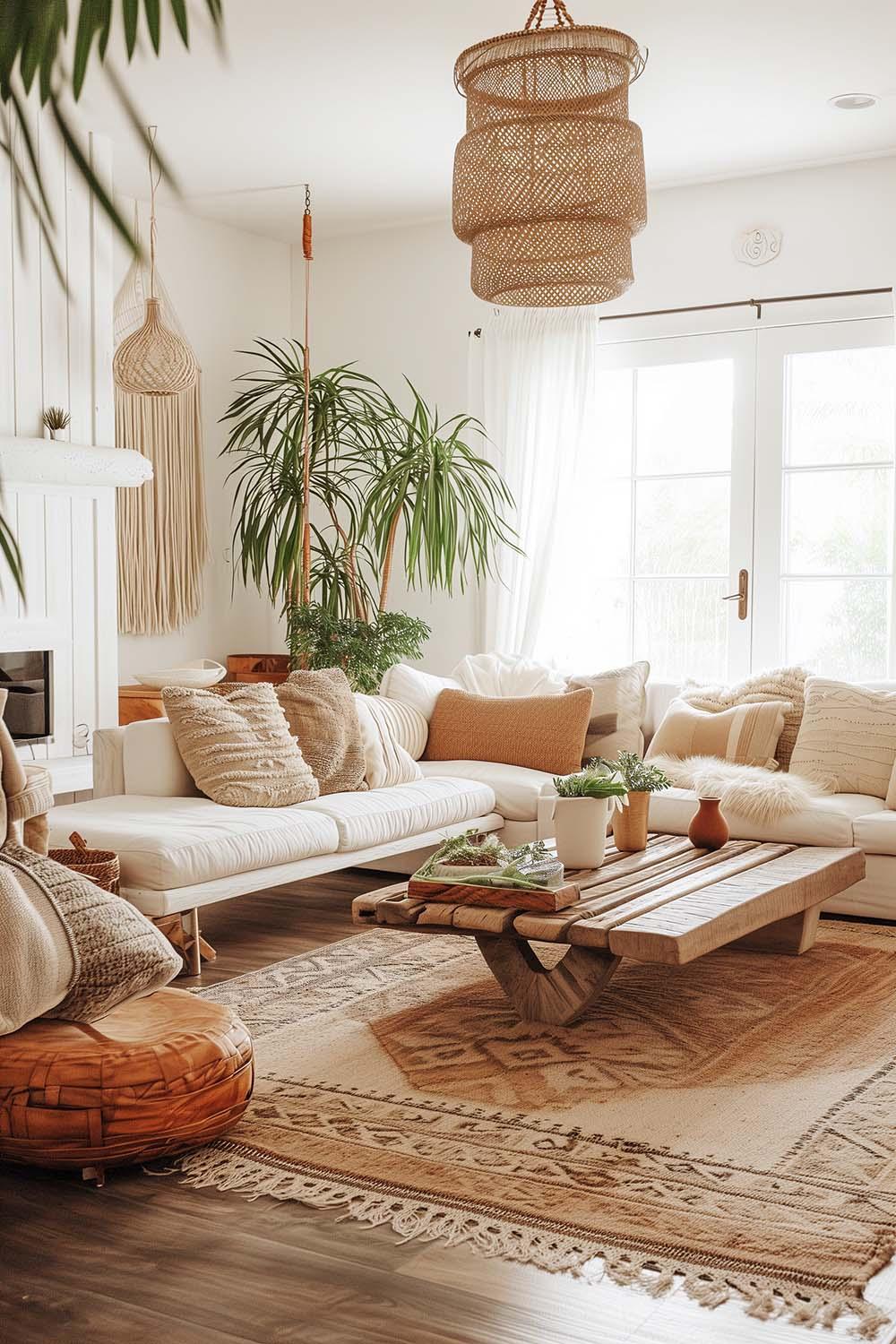 Create a cohesive look with varying shades of your favorite colors in your Boho Living Room