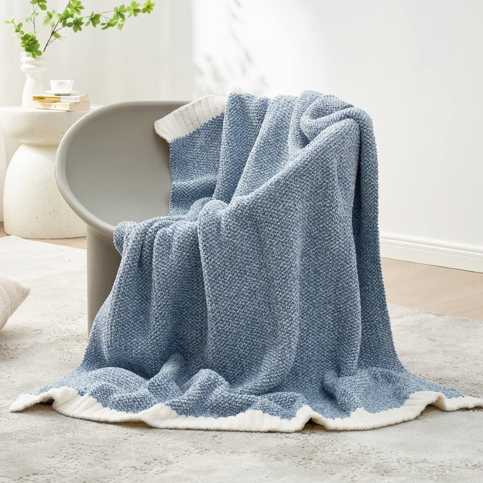 Layer soft blue throws for ⁢warmth and comfort