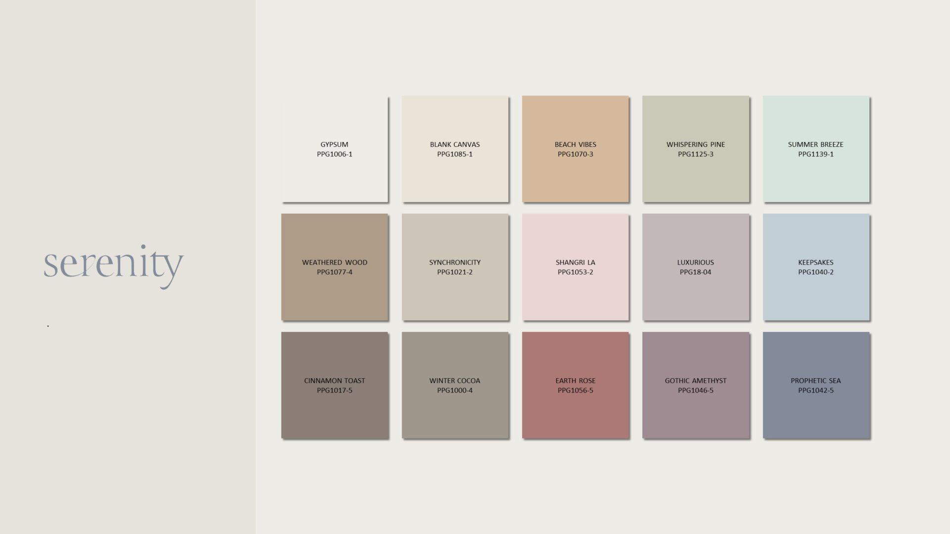 A warm color ‍palette for comfort and serenity