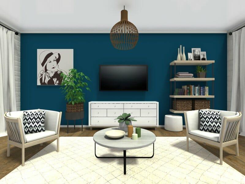 Try a blue accent wall to⁢ define the ⁤space