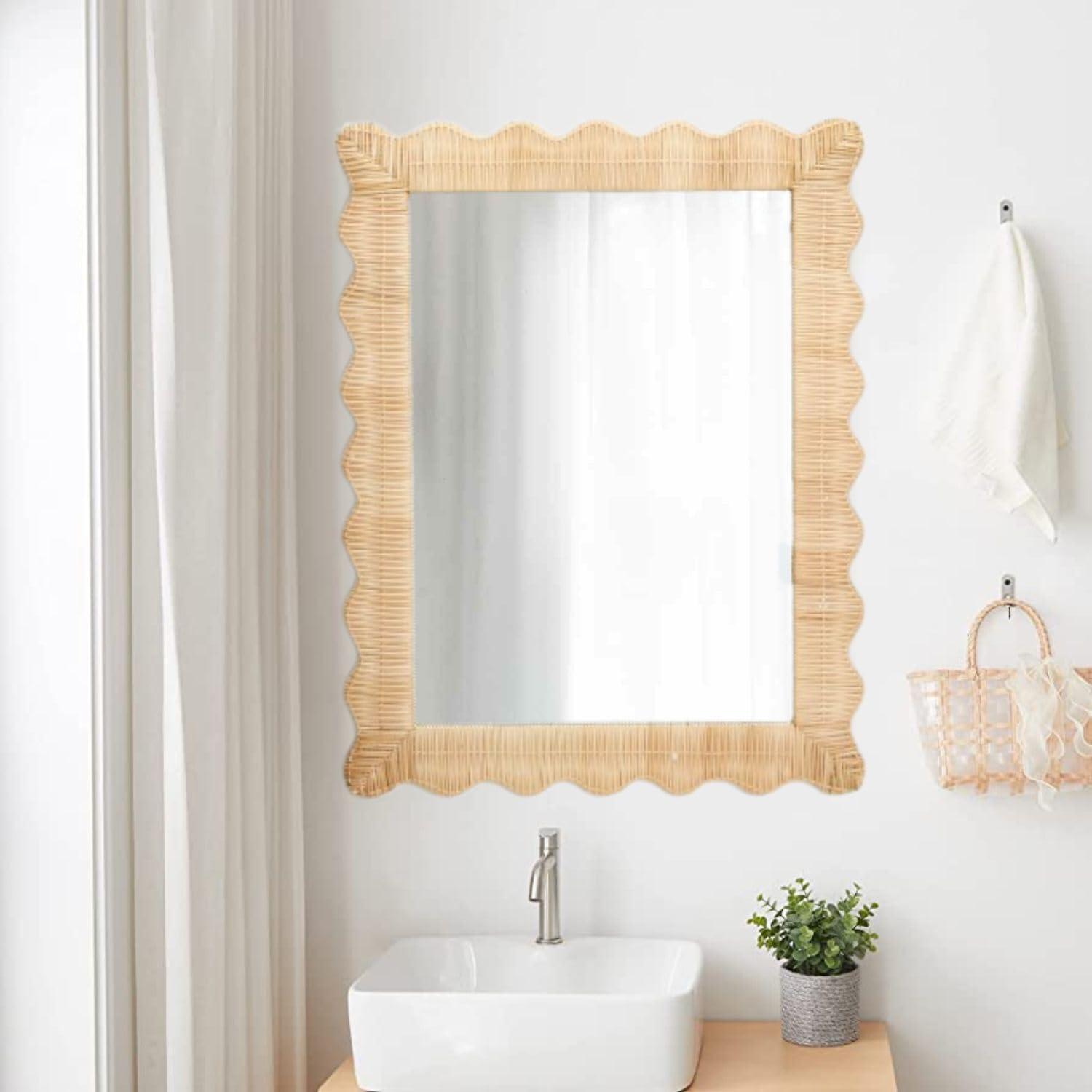 Install a statement mirror to enhance your boho bathroom⁤ decor