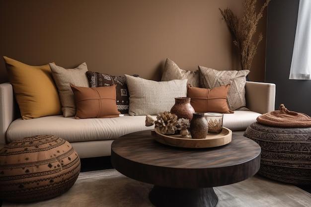 Choose earthy-toned cushions to bring warmth⁤ to your⁤ Earthy Living Room