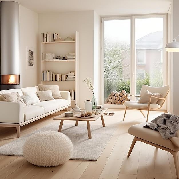 Scandinavian Living Room: Clean Lines and Natural Light for Serenity