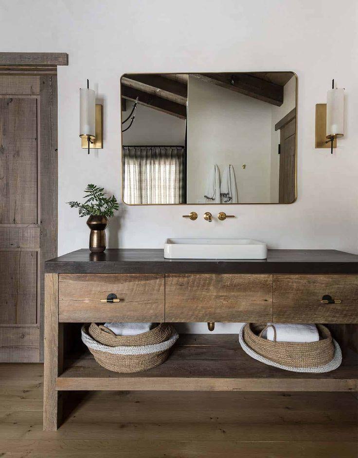 Add‌ a‍ double vanity for a luxurious Chalet Bathroom experience