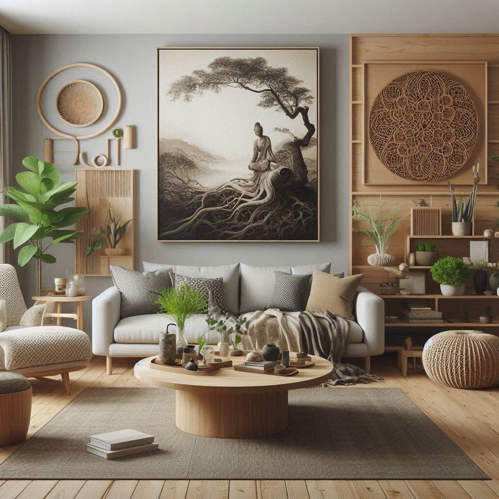 Incorporate a statement piece, ⁣like a unique sculpture, in your earthy living⁣ room