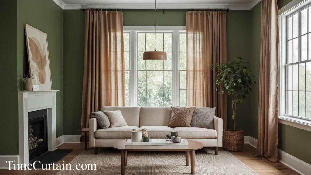 Use earthy⁤ colors in your curtains‌ to ​enhance the cozy atmosphere of your living room