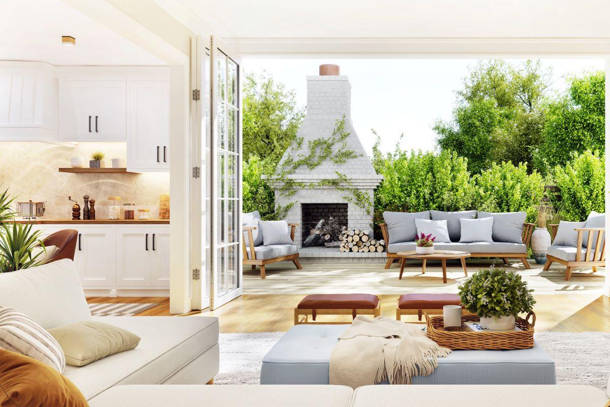 Create ⁢a seamless transition between indoor and ⁣outdoor spaces for an airy contemporary‌ living room