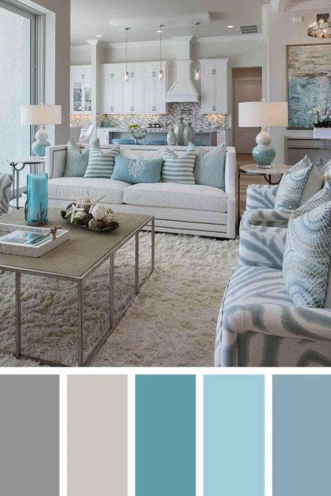 Experiment ⁢with various shades of blue for ⁢a ​dynamic living room palette