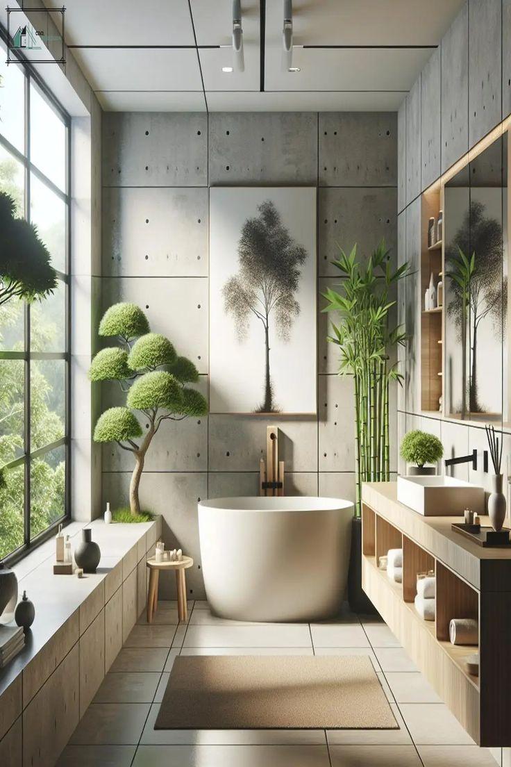 Create⁤ a zen space with plants in your Chalet ​Bathroom