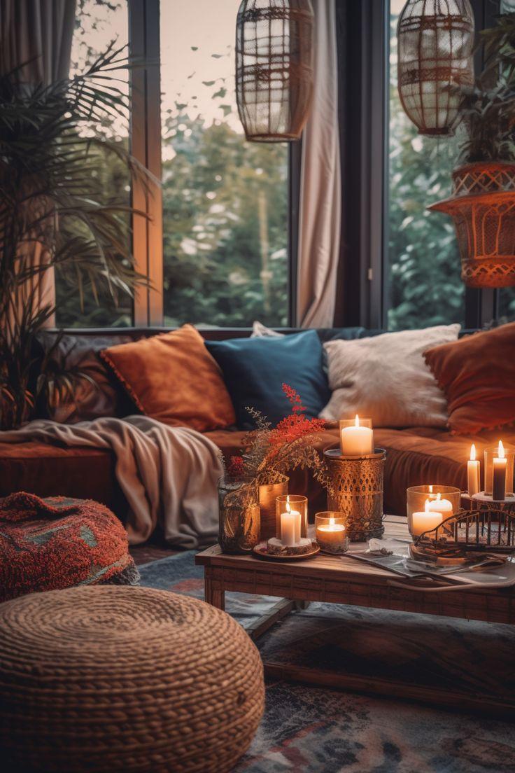 Use an assortment of⁣ candles to ⁣bring warmth and ambiance⁤ to your Boho Living Room