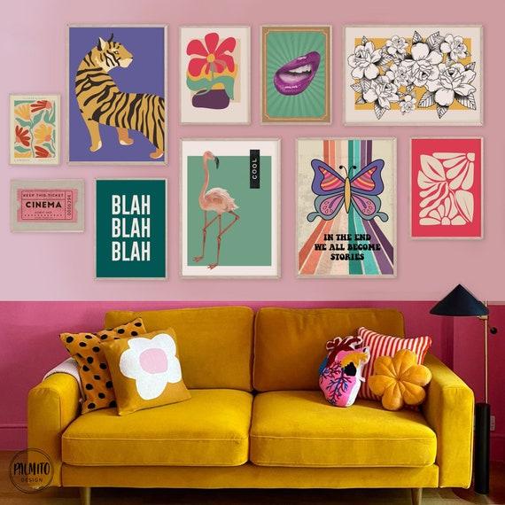 Retro Pop Living Room: Utilize bold colors and quirky decor for fun