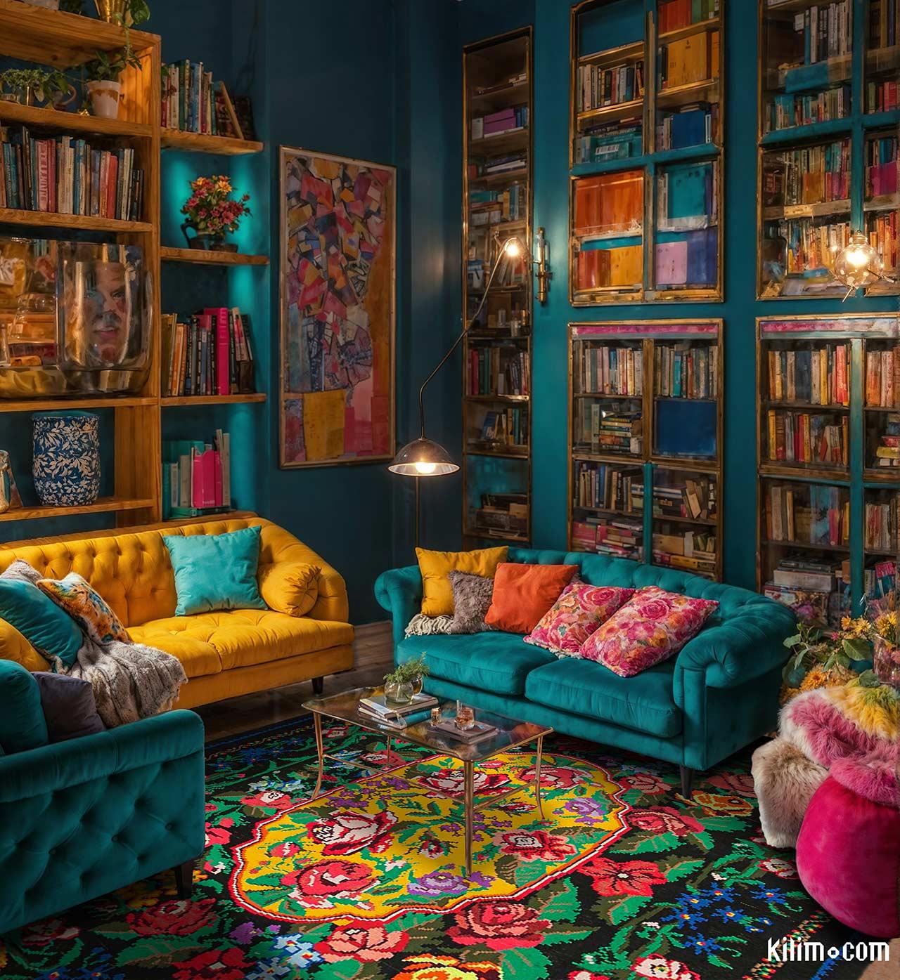 Bohemian Living ‌Room: Embrace⁤ eclectic ⁢patterns and vibrant colors