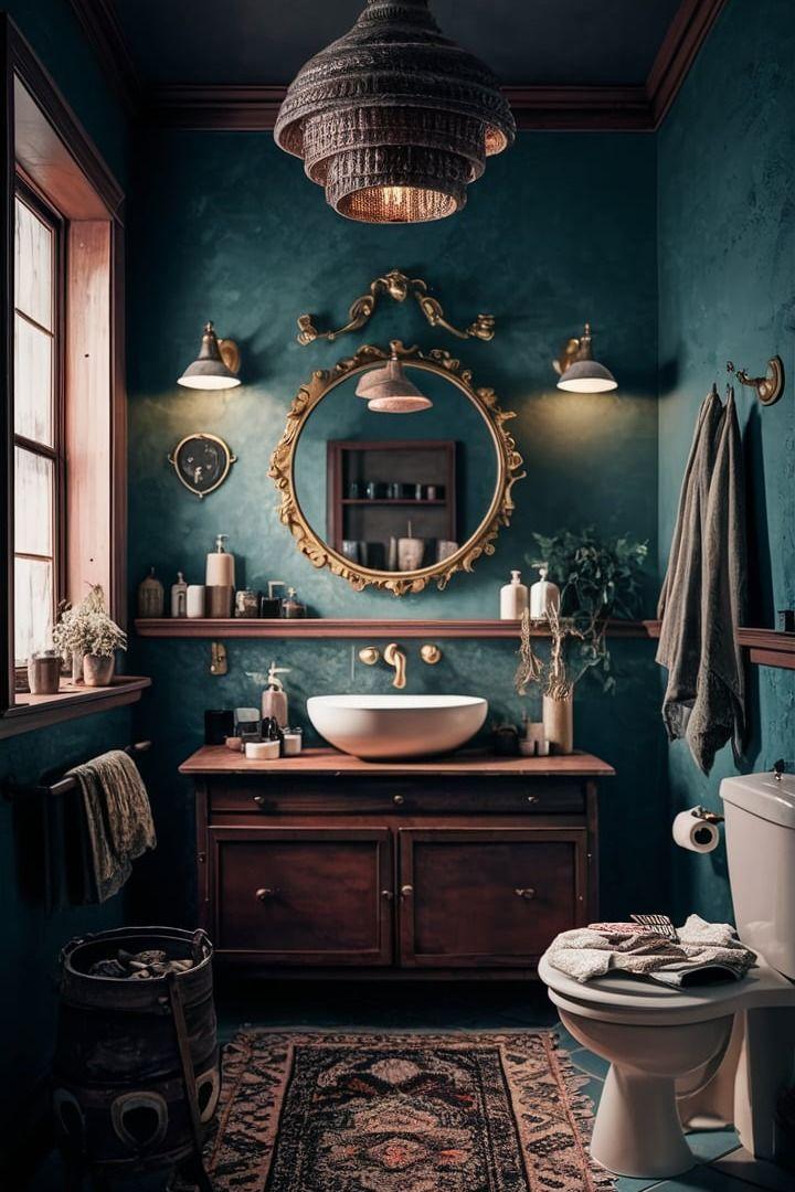 Vintage furniture ⁤pieces bring character to your boho bathroom