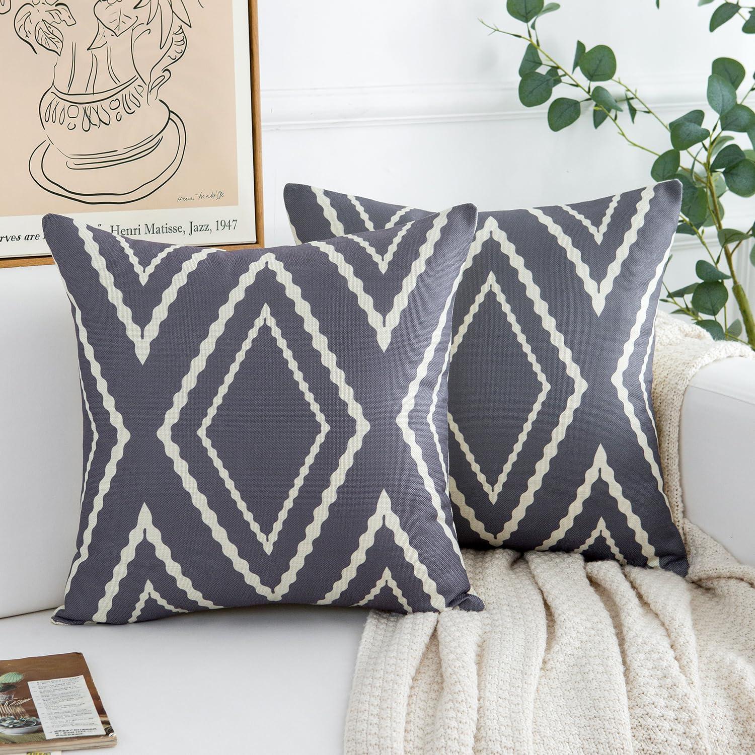 Choose geometric patterns in cushions for a modern touch to your contemporary living room