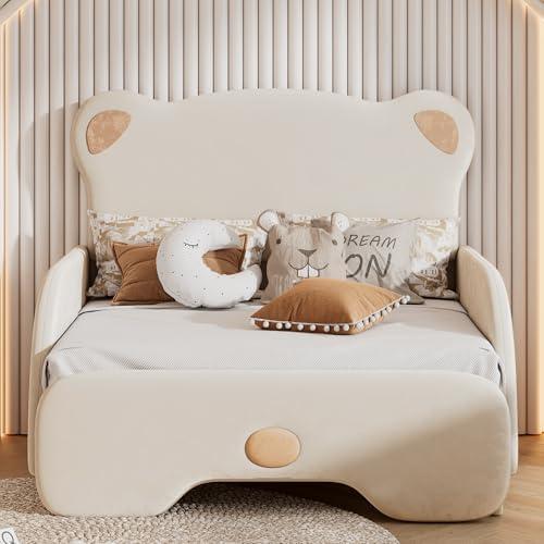 Charming Cartoon ‌Bear Bed Frame Perfect for Kids' Rooms