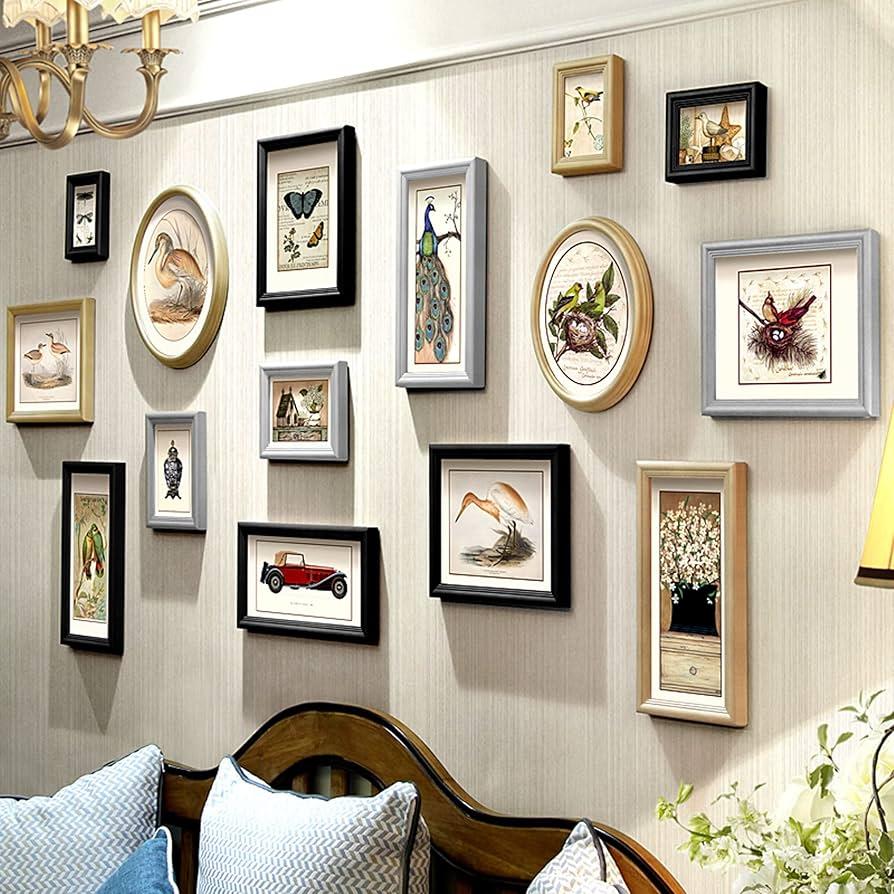 Curate a gallery wall with vintage frames for visual interest in your living ​room