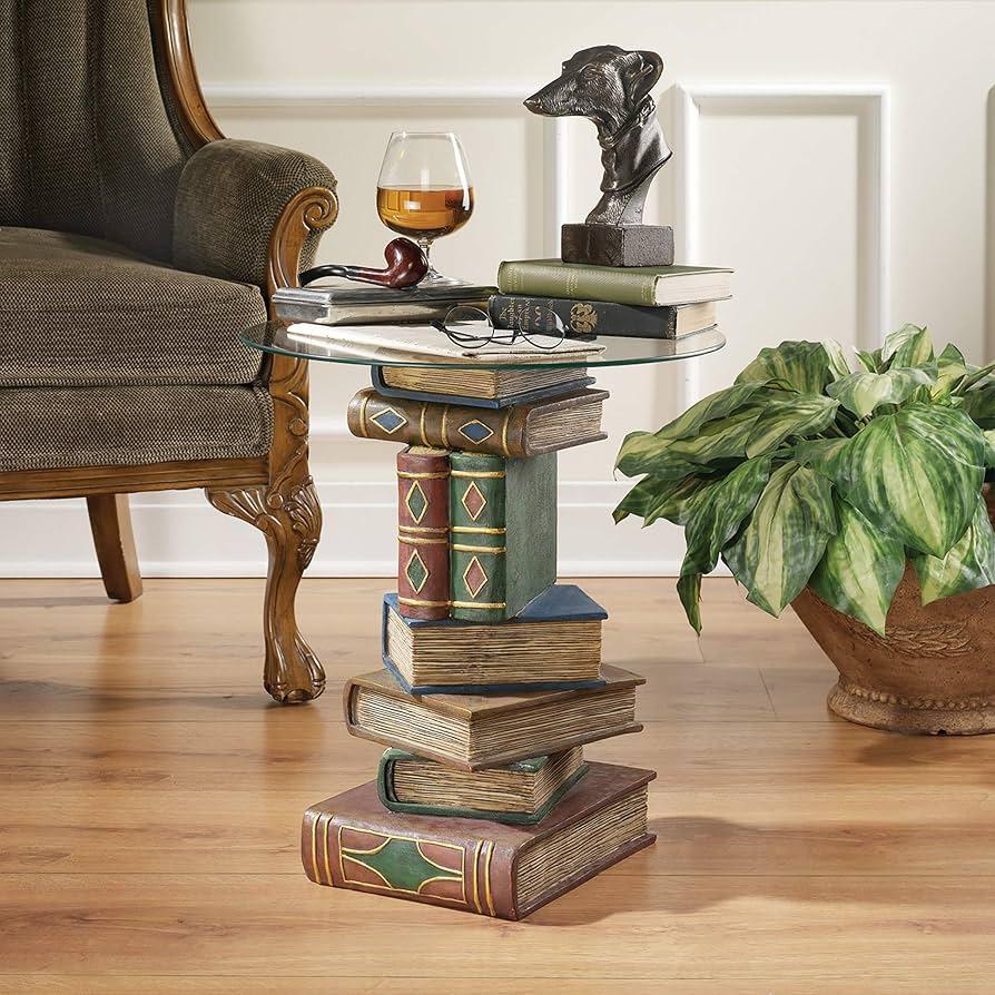 Display an antique book⁤ collection on a vintage‍ side table in your living​ room