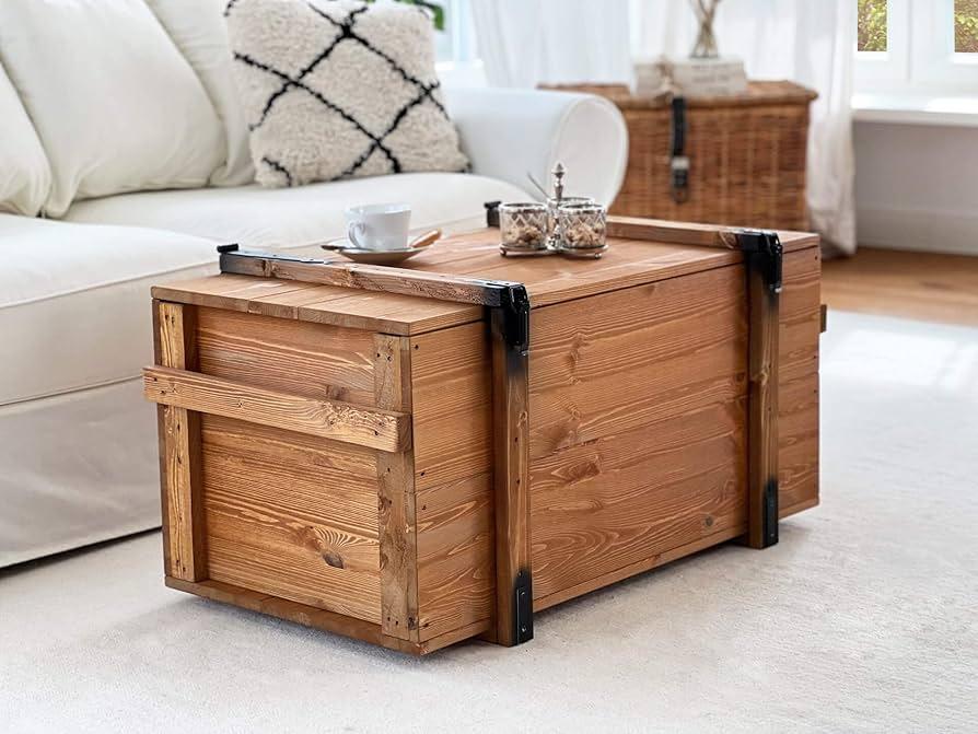 Use a weathered wooden trunk as a ‌unique ‍coffee table in your ⁢vintage⁤ living ‍room