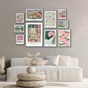 Feature a gallery wall showcasing eclectic art pieces in your vintage living room