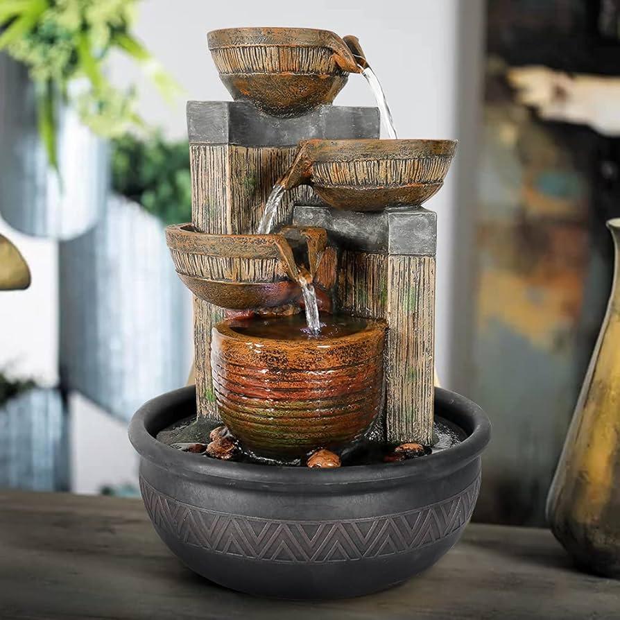 Enhance your Earthy Living Room with a calming water⁢ feature for soothing ambiance