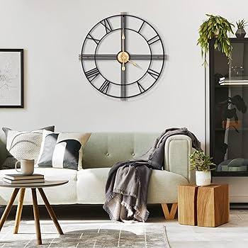 Hang a vintage clock to evoke charm and nostalgia in the living room