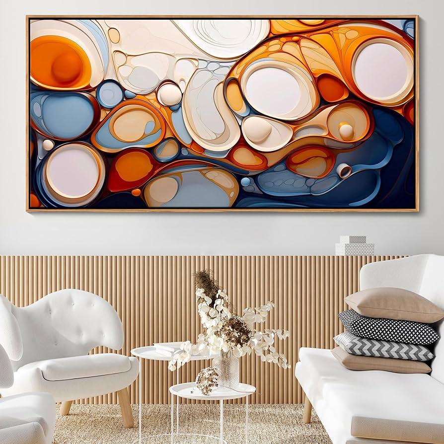 Add a statement ‌piece of art for a focal point in your contemporary living room