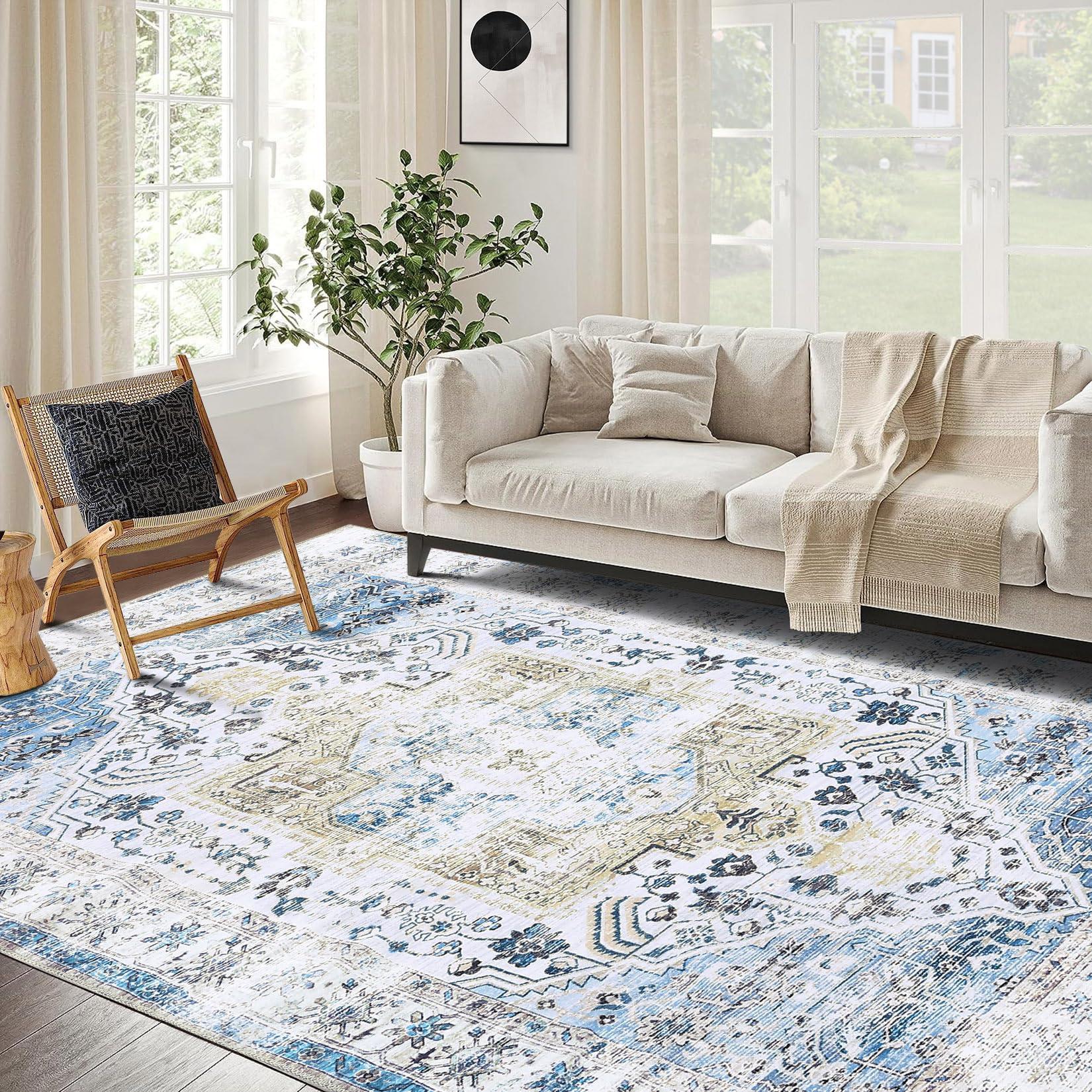 Vintage Area Rug:​ Tie ​your vintage ​living room together with a colorful, woven masterpiece