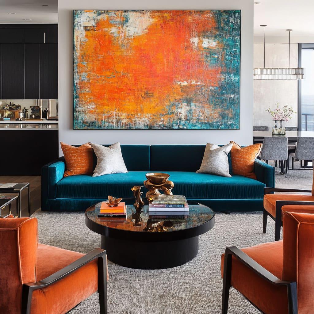 Embrace bold ⁤colors with accent furniture ‌in your ​contemporary living room