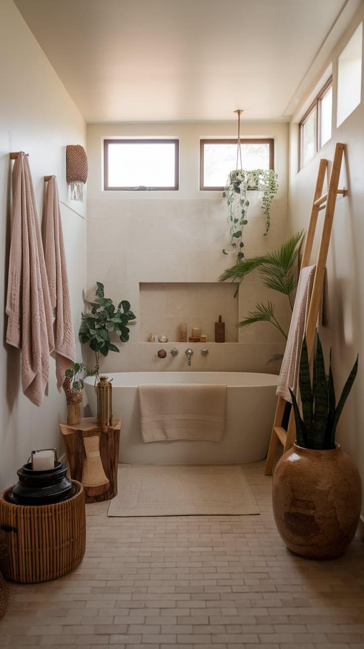 Opt⁣ for vintage-inspired ​tiles to enhance⁣ your boho‍ bathroom aesthetics