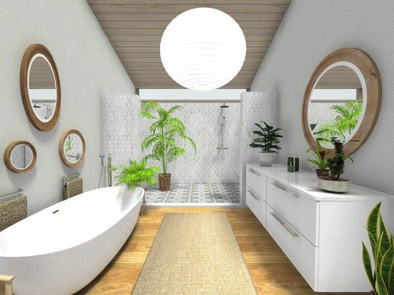 Mix and match patterns​ for ‌an eclectic boho ⁣bathroom look