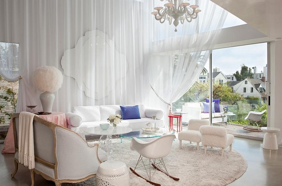 Feminine Living Room: Incorporate soft colors and delicate touches for elegance