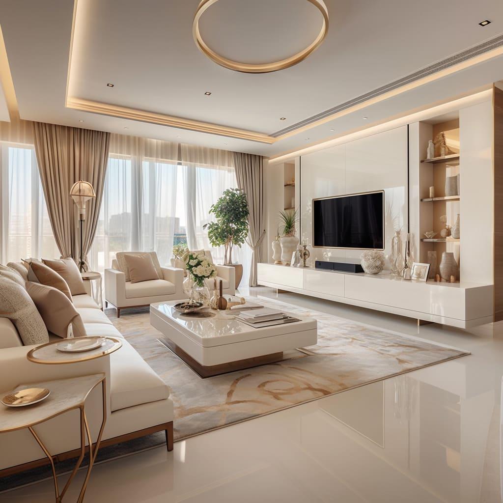 Glamorous Living Room: Add opulence with luxurious fabrics‍ and statement pieces