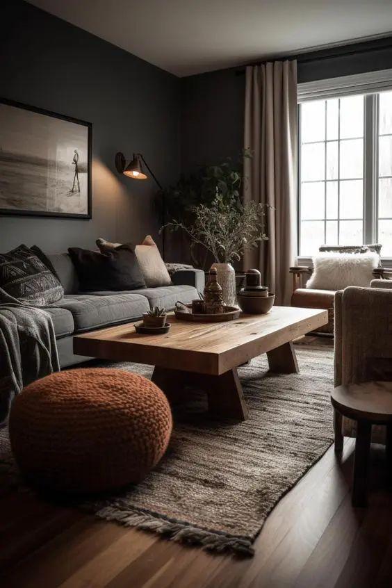 Layer textures with cushions, throws, and rugs in your Earthy Living Room