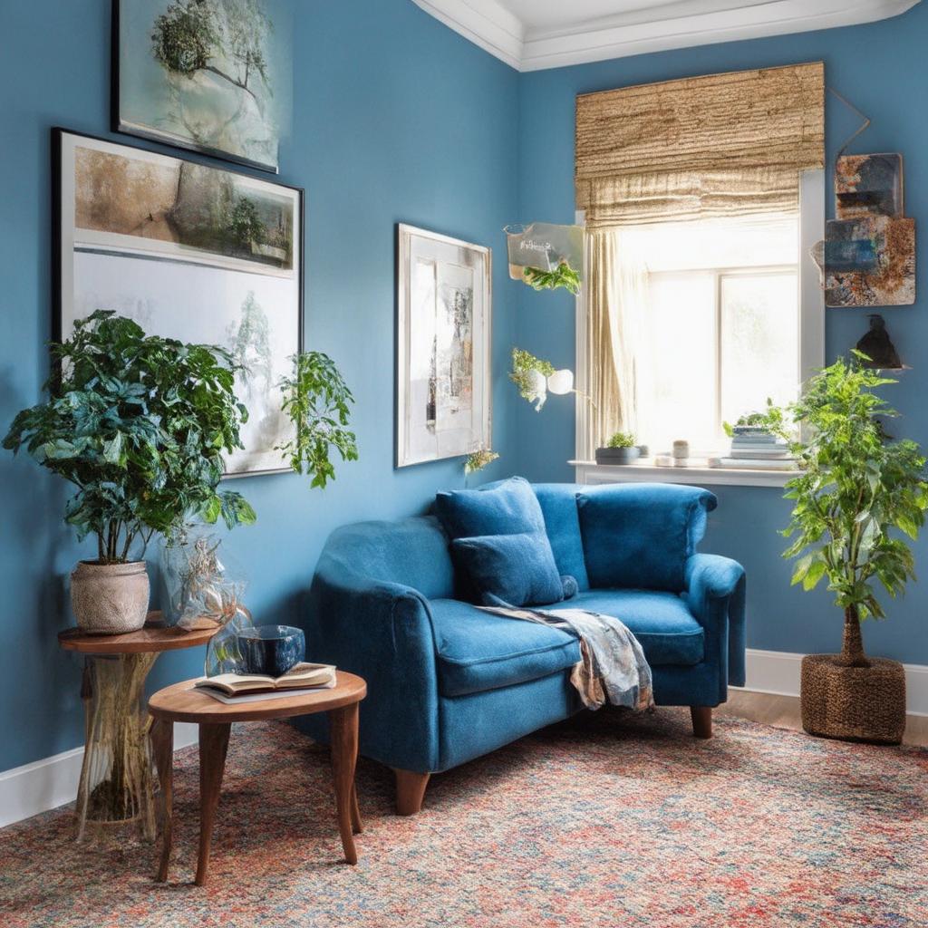 Create⁣ a reading nook⁤ with ⁤a ⁤comfy ‌chair in your blue living⁤ room