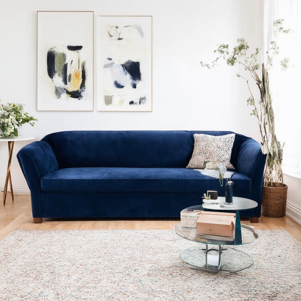 Choose a statement blue sofa to anchor ⁣your living room space