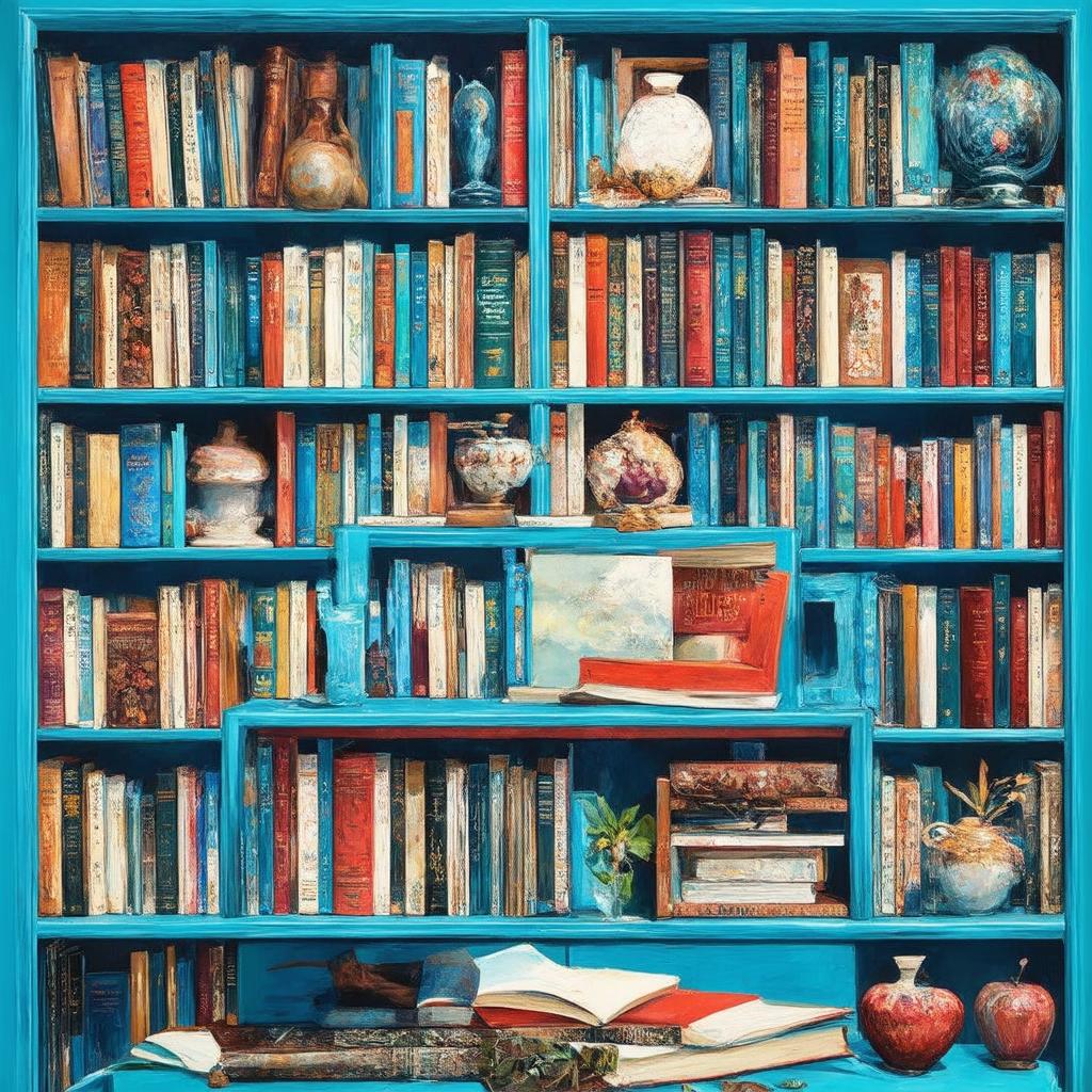 Curate a bookshelf with books and trinkets that resonate⁣ in your blue‌ living ‌room