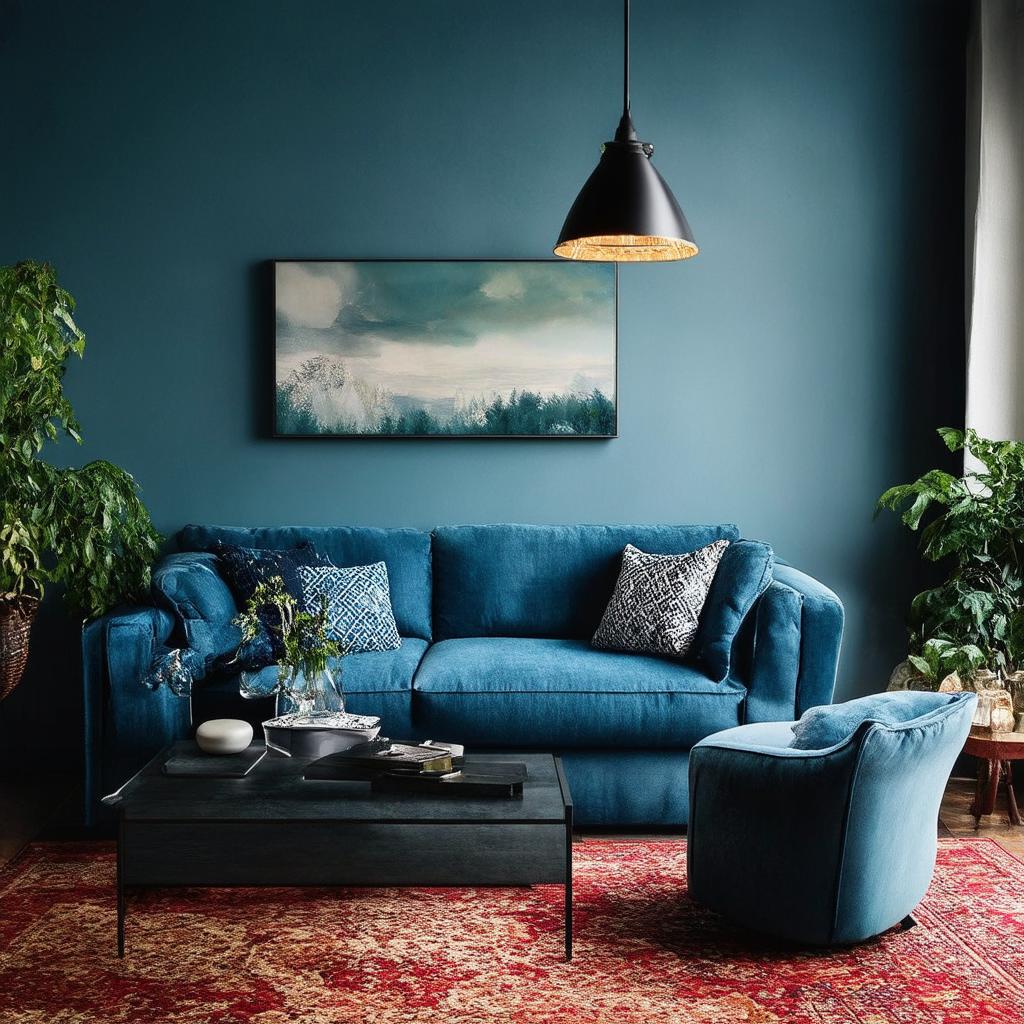 Layer⁣ lighting fixtures for ambiance in your blue living room