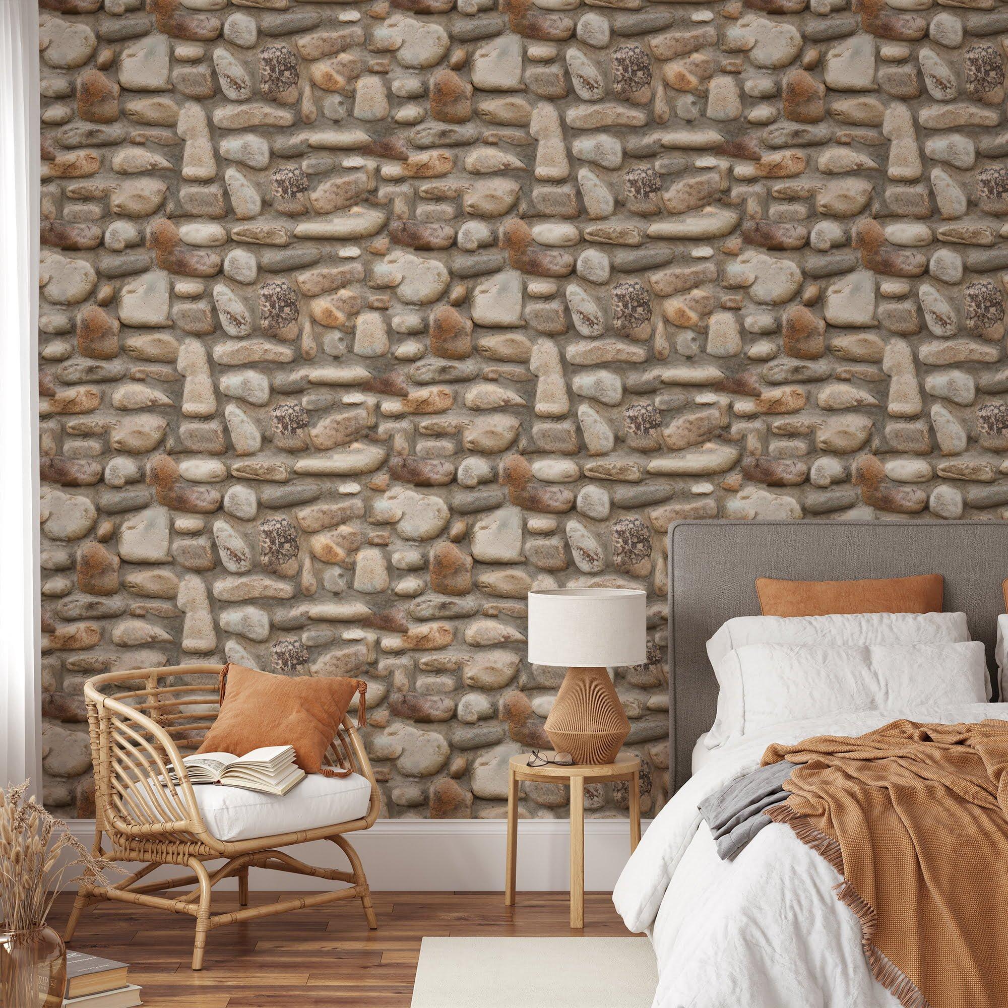 Use large, natural stones as decorative elements to anchor your Earthy Living Room design