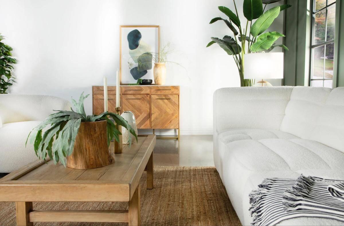 Incorporate natural wood ‍furniture ‍for a warm, inviting earthy living room ‍vibe