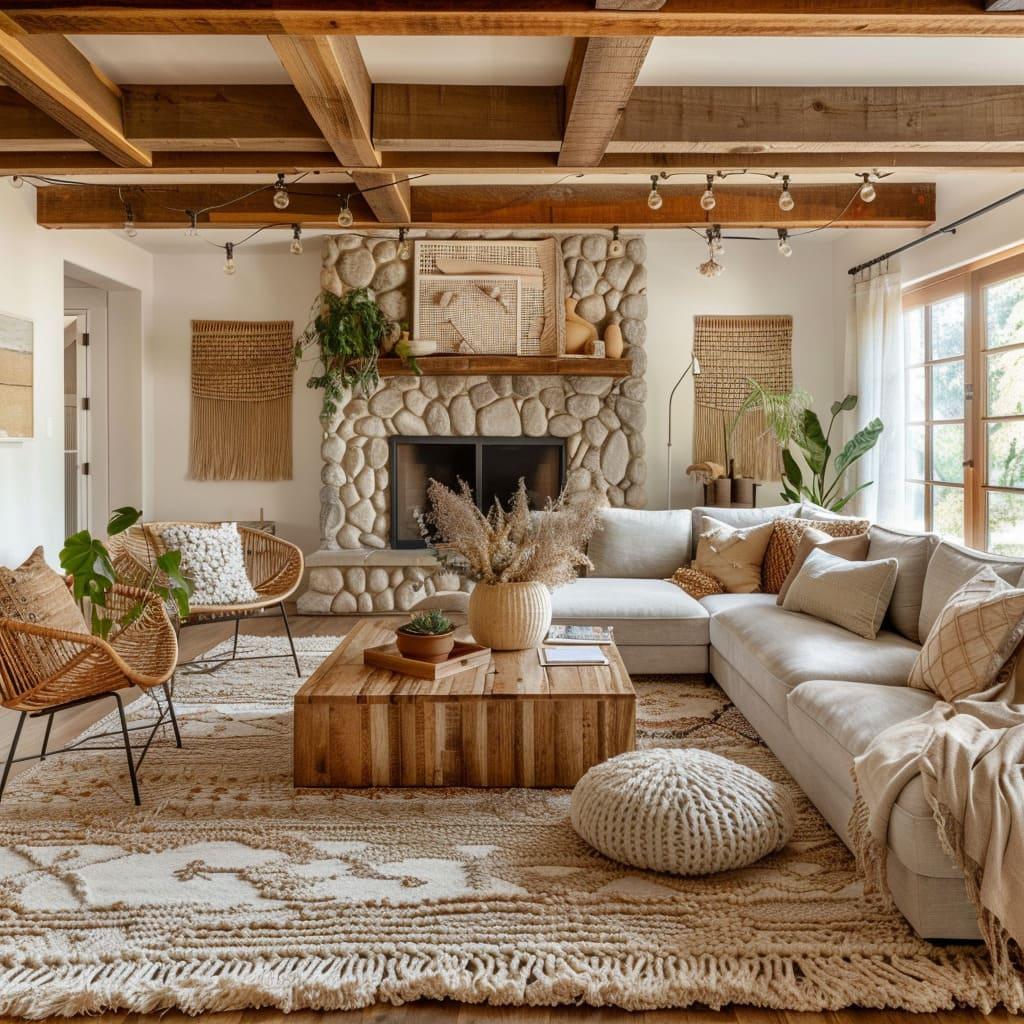 Layered textiles create warmth in your Boho Living Room for ⁤a relaxed atmosphere