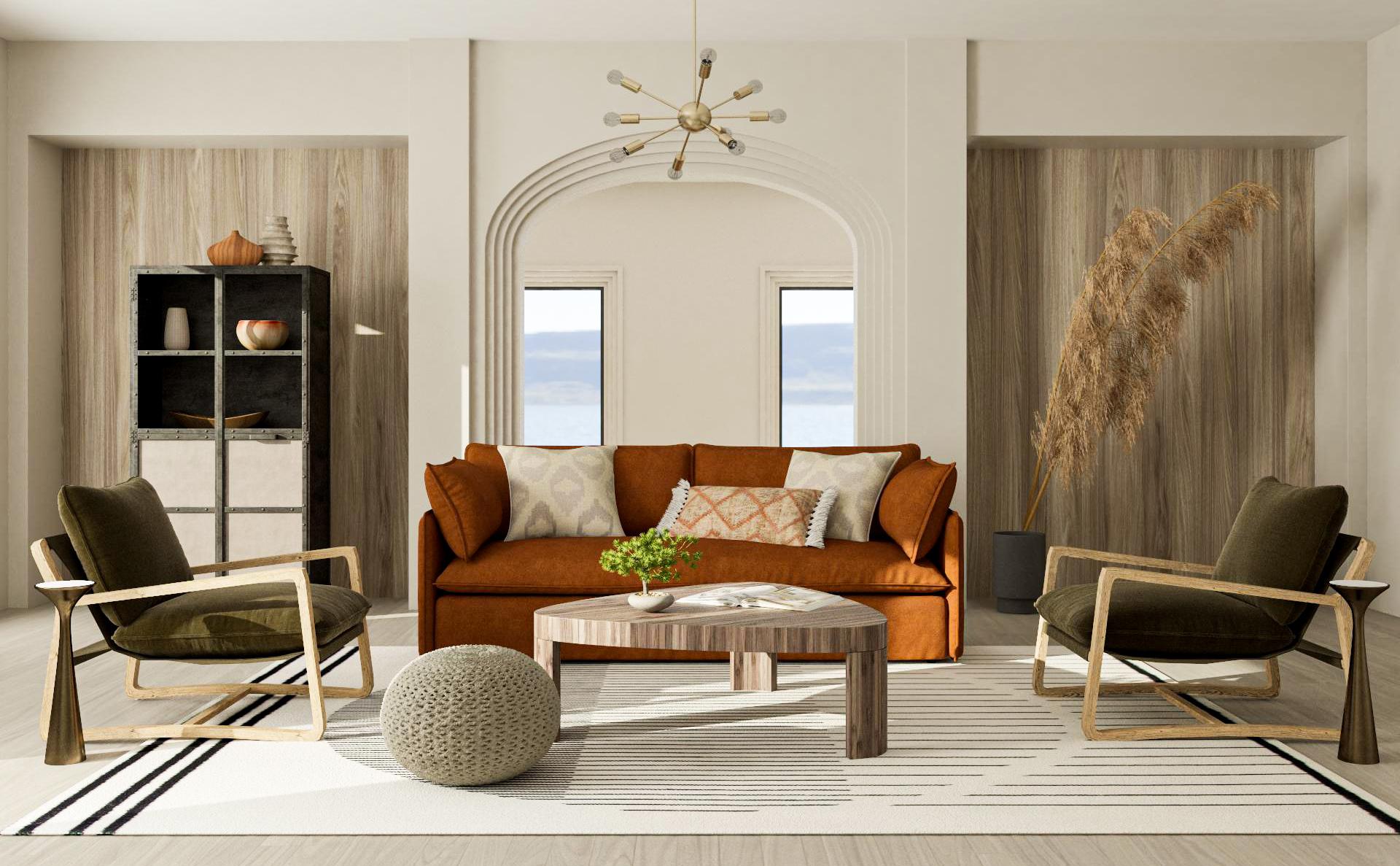 An earthy color scheme unites all elements in ⁢your cozy Earthy ⁤Living Room