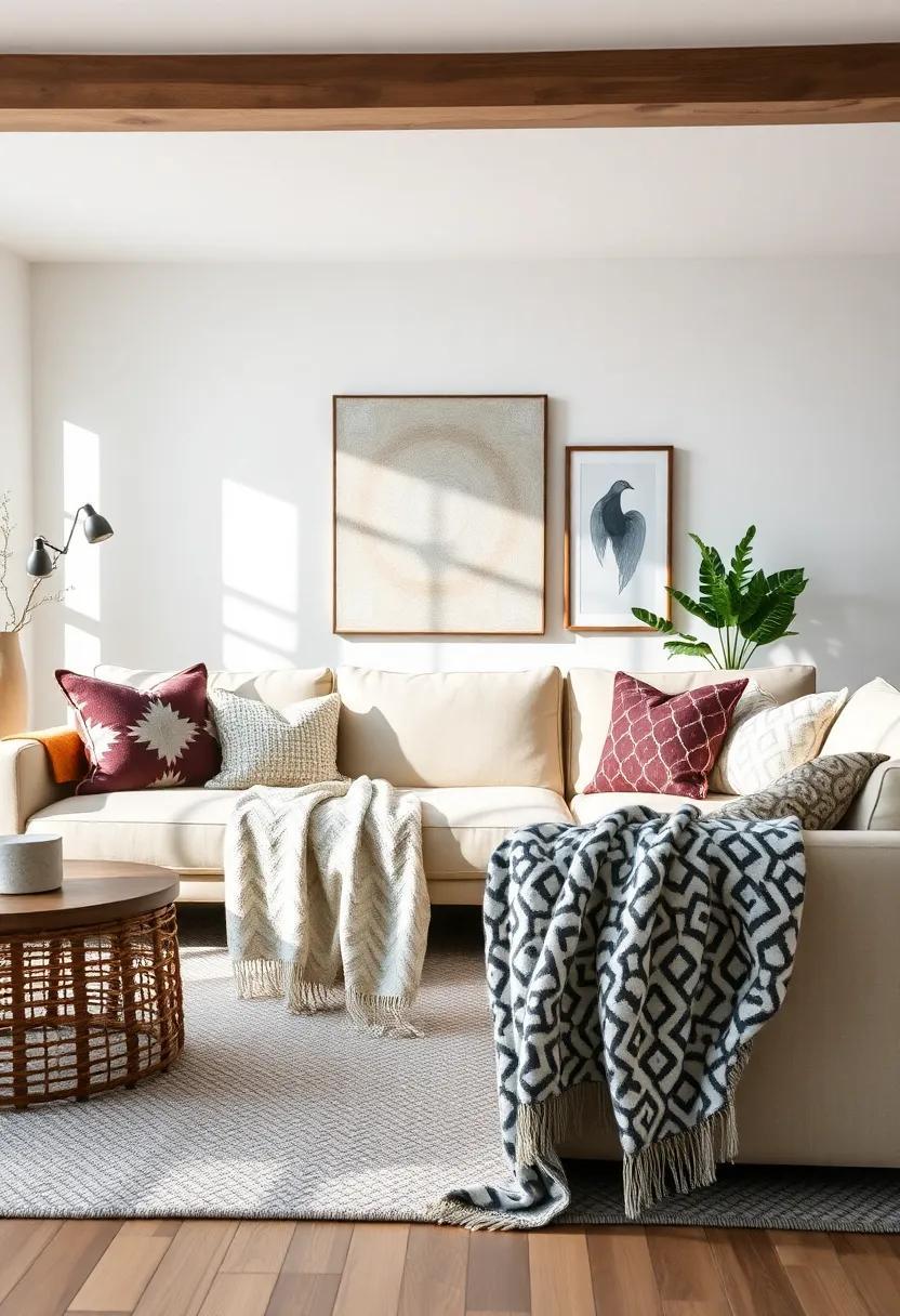 Embracing Comfort: Patterns and Textures in Modern Farmhouse Living Rooms